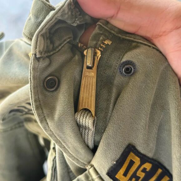 Vintage Denim & Supply USRL M65 Military American Flag Jacket Size XS - Picture 4 of 8